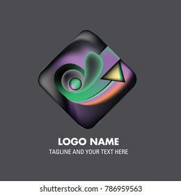 Vector abstract colorful logo Mexican tribal 