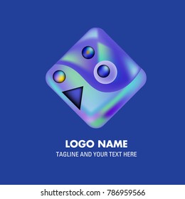 Vector abstract colorful logo Mexican tribal 