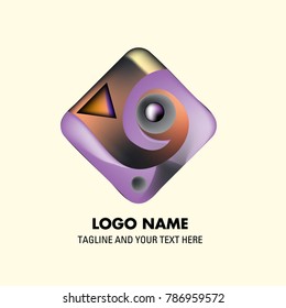 Vector abstract colorful logo Mexican tribal 