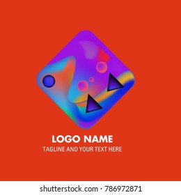Vector abstract colorful logo Mexican tribal 