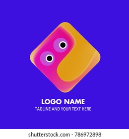 Vector abstract colorful logo Mexican tribal 