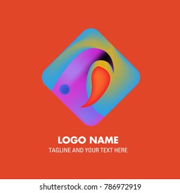 Vector abstract colorful logo Mexican tribal 