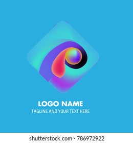 Vector abstract colorful logo Mexican tribal 