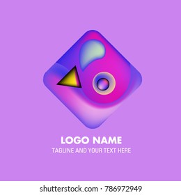 Vector abstract colorful logo Mexican tribal 