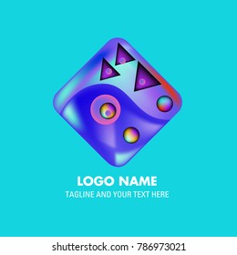 Vector abstract colorful logo Mexican tribal 