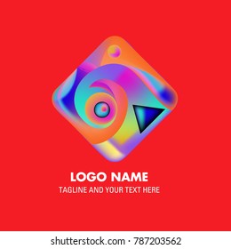 Vector abstract colorful logo Mexican tribal