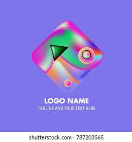 Vector abstract colorful logo Mexican tribal