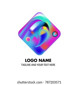 Vector abstract colorful logo Mexican tribal