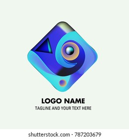 Vector abstract colorful logo Mexican tribal