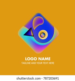 Vector abstract colorful logo Mexican tribal