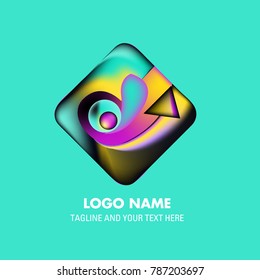 Vector abstract colorful logo Mexican tribal