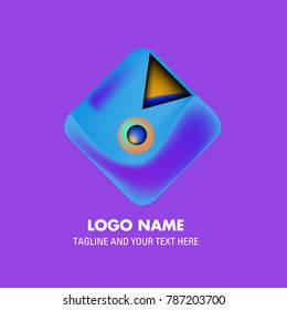 Vector abstract colorful logo Mexican tribal