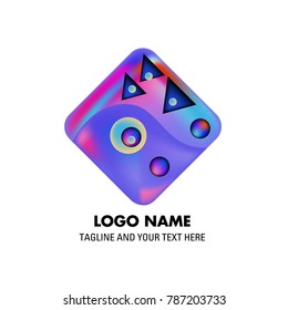 Vector abstract colorful logo Mexican tribal