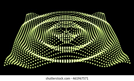 Vector abstract colorful mesh on dark background. Futuristic style card. Elegant background for business presentations.Chaos aesthetics.