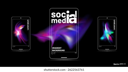 Vector, abstract, colorful, modern background patterns for your social media posts.