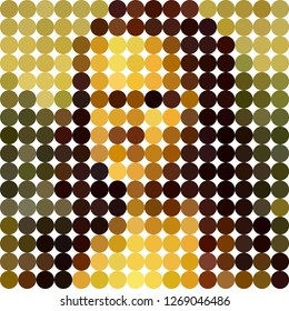 Retrato de mosaico colorido y vectorial de la mujer. Retrato renacentista de estilo plano famoso Leonardo da Vinci, retrato vectorial Estilo Mona Lisa Diseño gráfico 