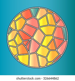 vector abstract colorful mystical polygonal on circle background