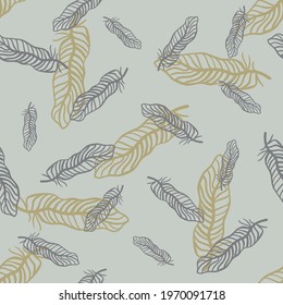 Vector abstract colorful pattern with feathers. Creative texture for different designs.