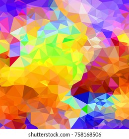 Vector Abstract Colorful Pattern. Geometric Ornamental Triangle Background