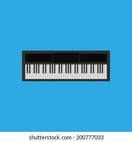 Vector Abstract Colorful Piano Isolated On Color Background 