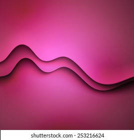 Vector  Abstract colorful pink vector template waved background