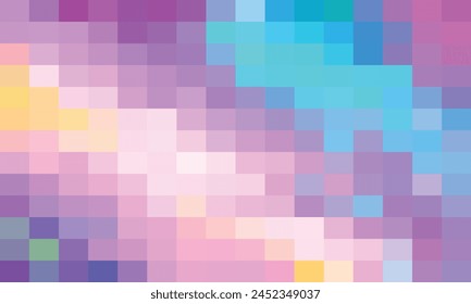 Vektorgrafik abstrakter und farbenfroher Pixelhintergrund.