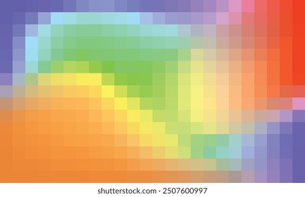 Vector abstract and colorful pixel background