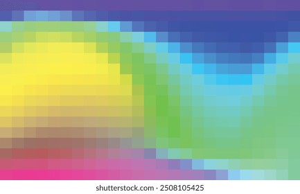 Vector abstract and colorful pixel background.