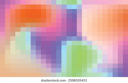 Vector abstract and colorful pixel background.