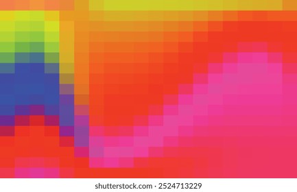 Vector abstract and colorful pixel background.