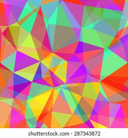 Vector Abstract Colorful Polygonal Background. Abstract Triangle Pattern.