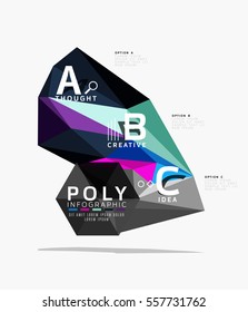 Abstrakte, farbige, polygonale Vektorgrafiken