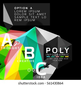 Infografía policononal colorida abstracta vectorial