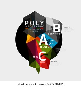 Abstrakte, farbige, polygonale Vektorgrafiken