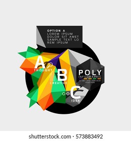 Abstrakte, farbige, polygonale Vektorgrafiken