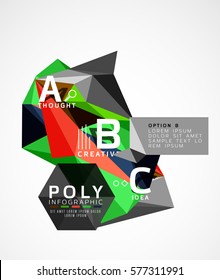 Infografía policononal colorida abstracta vectorial