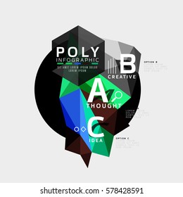 Abstrakte, farbige, polygonale Vektorgrafiken