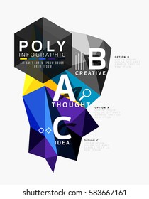 Abstrakte, farbige, polygonale Vektorgrafiken