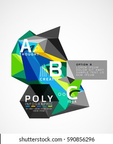 Abstrakte, farbige, polygonale Vektorgrafiken