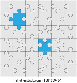 Vector Abstract colorful puzzle pieces background and place for your content