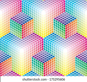 vector abstract colorful rainbow dotted seamless wallpaper pattern background