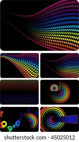 VECTOR Abstract Colorful Rainbow Explosion of ray lights