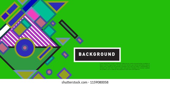 Vector abstract colorful rectangle background for banner