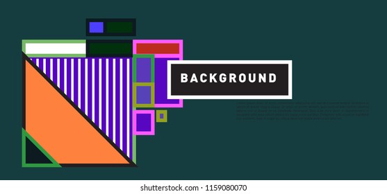 Vector abstract colorful rectangle background for banner