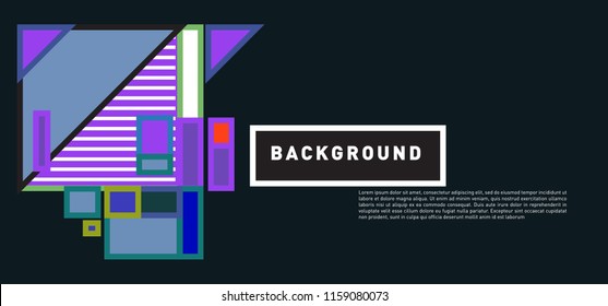 Vector abstract colorful rectangle background for banner