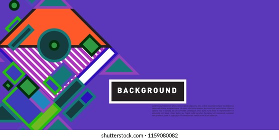 Vector abstract colorful rectangle background for banner