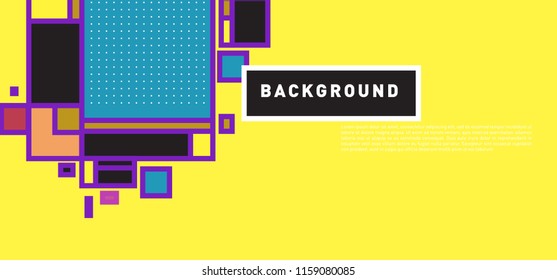 Vector abstract colorful rectangle background for banner