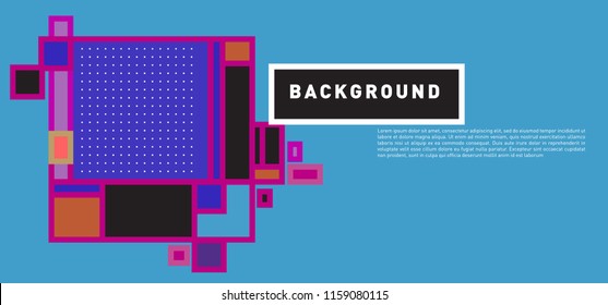 Vector abstract colorful rectangle background for banner