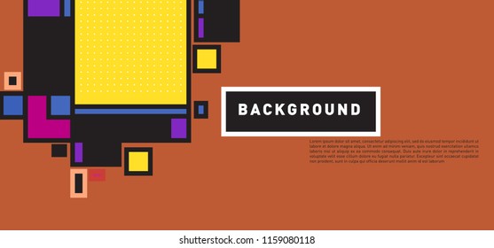 Vector abstract colorful rectangle background for banner
