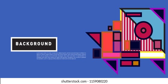 Vector abstract colorful rectangle background for banner